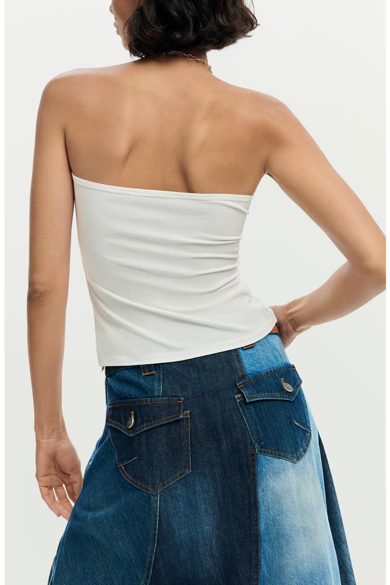 Graphic Tube Top, Alternate, color, WHITE