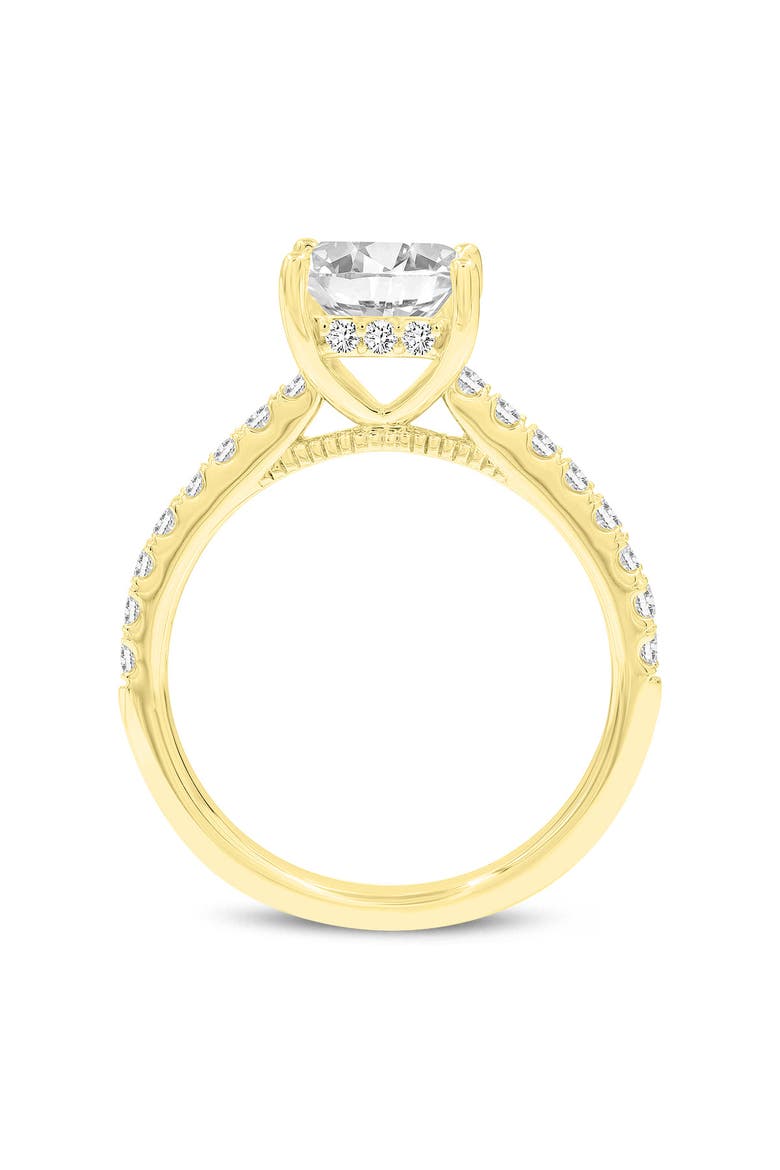 Aneliya 14K Yellow Gold Princess Cut Lab Grown Diamond Hidden Halo Engagement Ring - 1.95 Ct, Alternate, color, 14K Yellow Gold