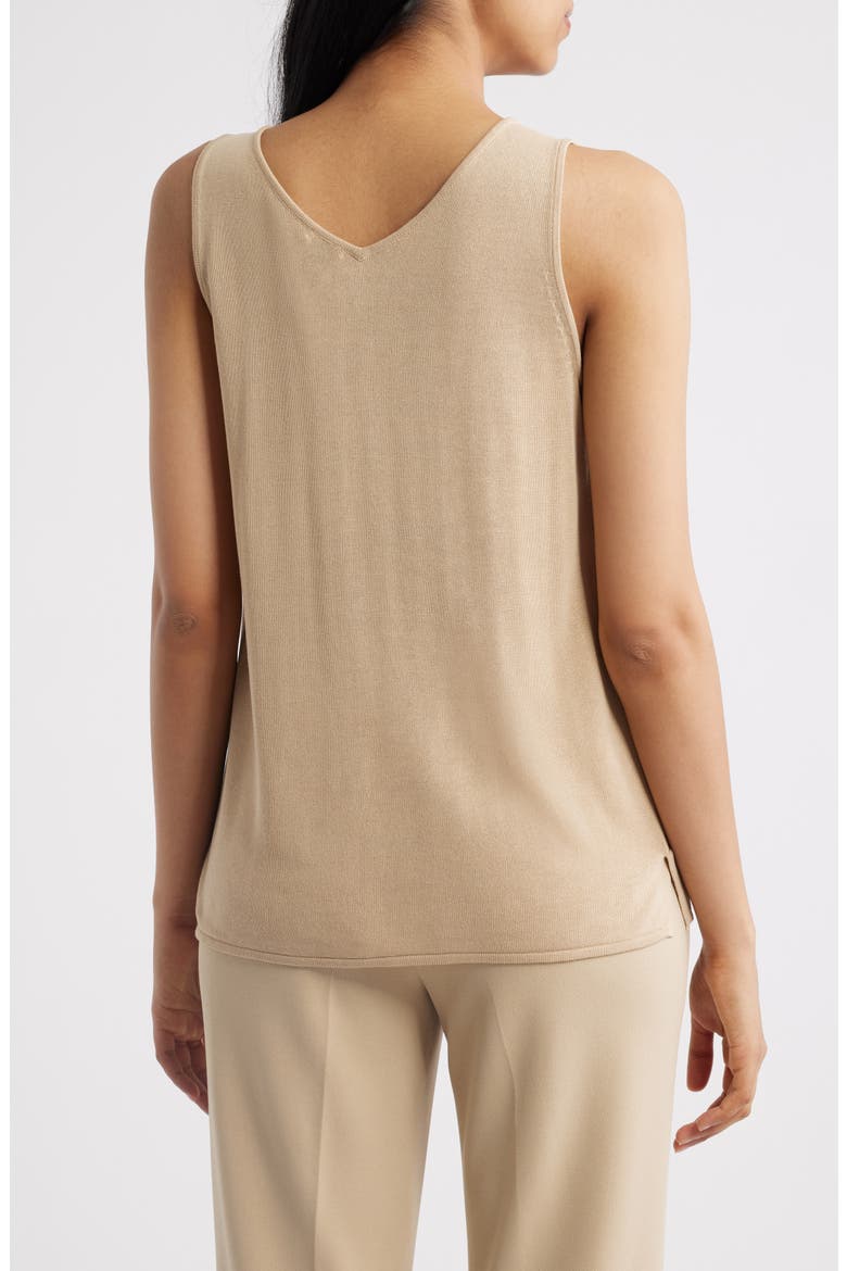 Double V-Neck Sweater Tank, Alternate, color, SAFARI