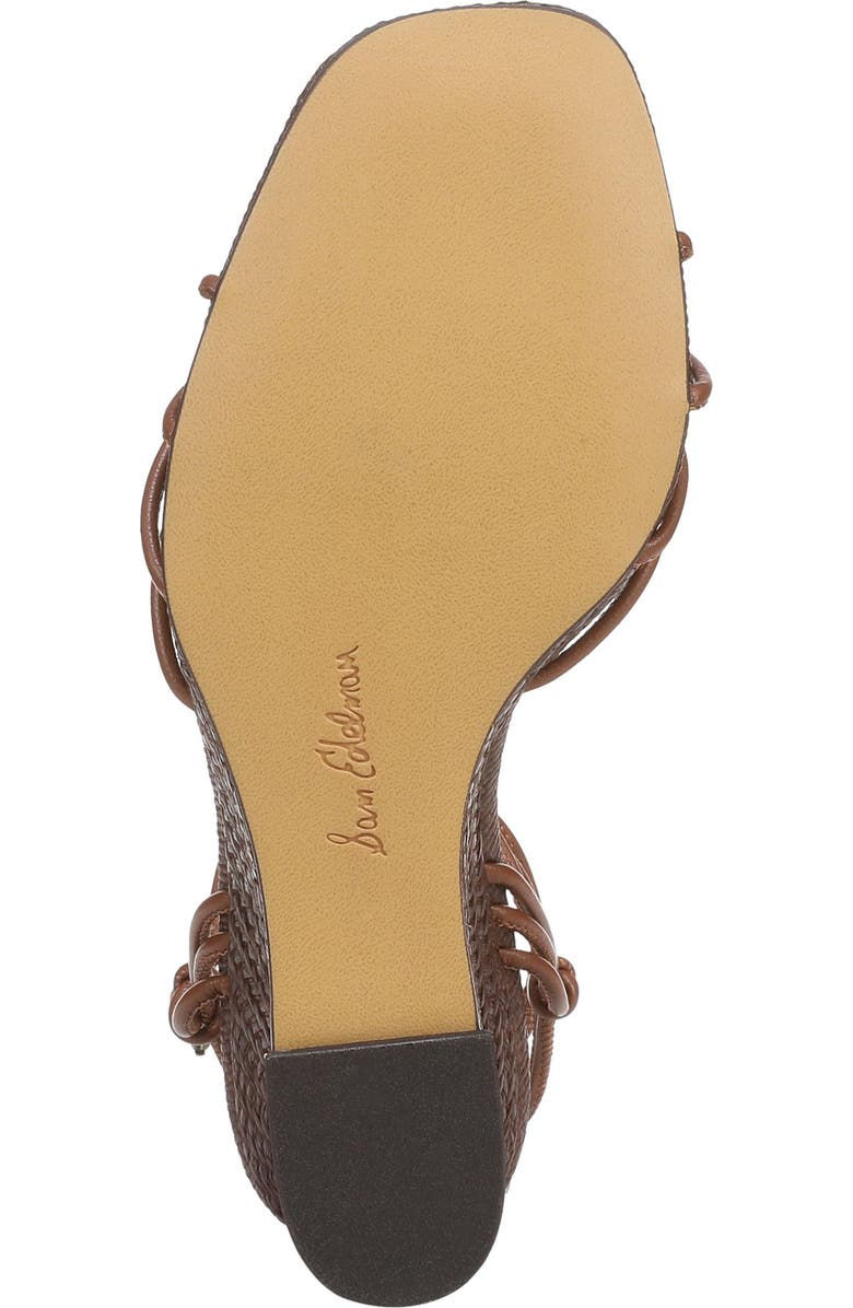 Sam Edelman Daxton Ankle Strap Wedge Sandal, Alternate, color, Rich Cognac