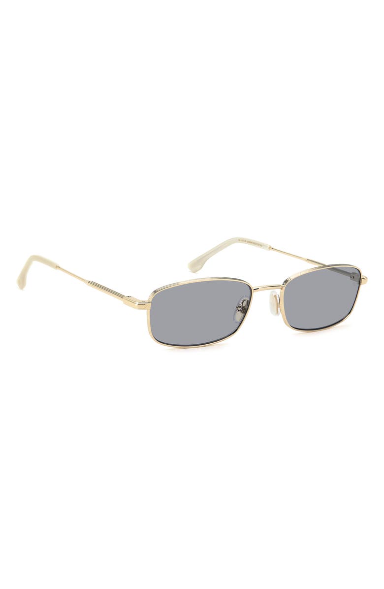 Victoria Beckham 55mm Rectangular Sunglasses, Alternate, color, Gold White Marble/ Grey