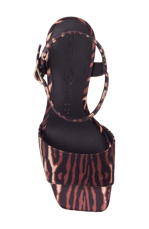 Katy Perry The Square Ankle Strap Platform Sandal In Brown