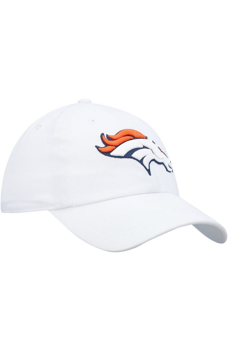 '47 Women's '47 White Denver Broncos Miata Clean Up Logo Adjustable Hat, Alternate, color,