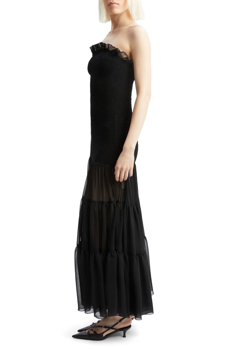 Bardot Azura Strapless Maxi Dress, Alternate, color, Black