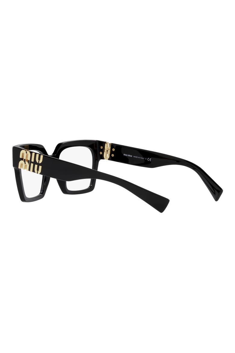 52mm Square Optical Glasses, Alternate, color, BLACK