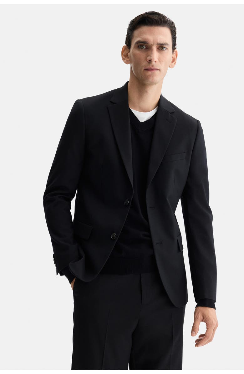 H&M Regular Fit Single-breasted Jacket, Main, color, Black