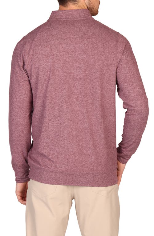 Tailorbyrd Brushed Mélange Quarter Zip Pullover In Purple