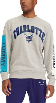 TOMMY JEANS Men's Tommy Jeans Gray Charlotte Hornets James Patch Pullover Sweatshirt