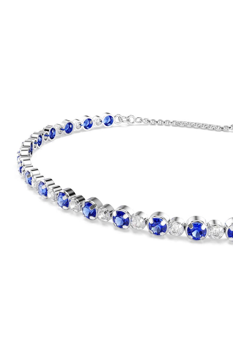 Swarovski Matrix Slider Tennis Bracelet, Alternate, color, Blue/ Silver
