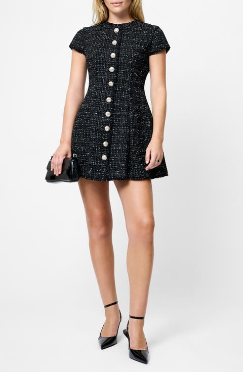 Speckled Tweed Minidress