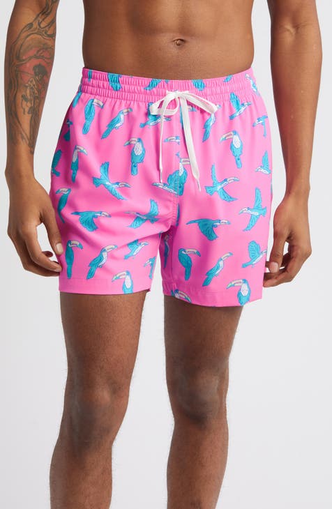 Pink swim trunks mens online