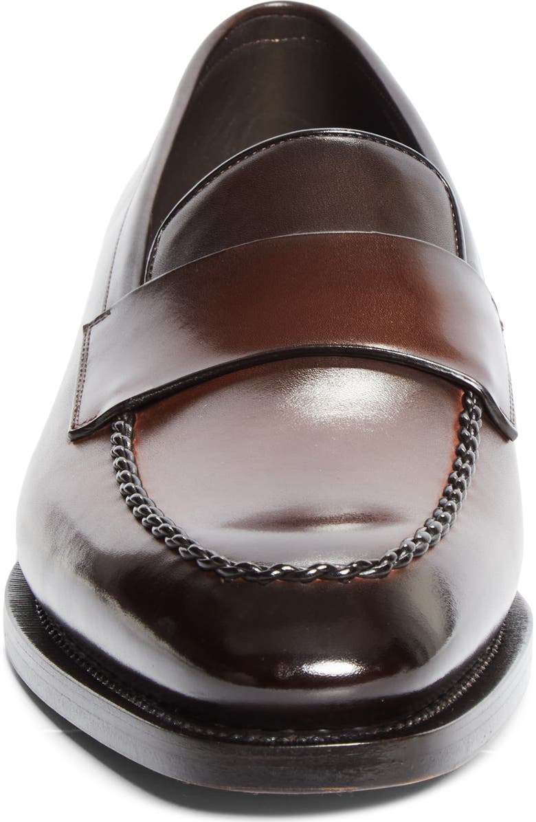 Santoni Arco Loafer, Alternate, color, Dark Brown-T60