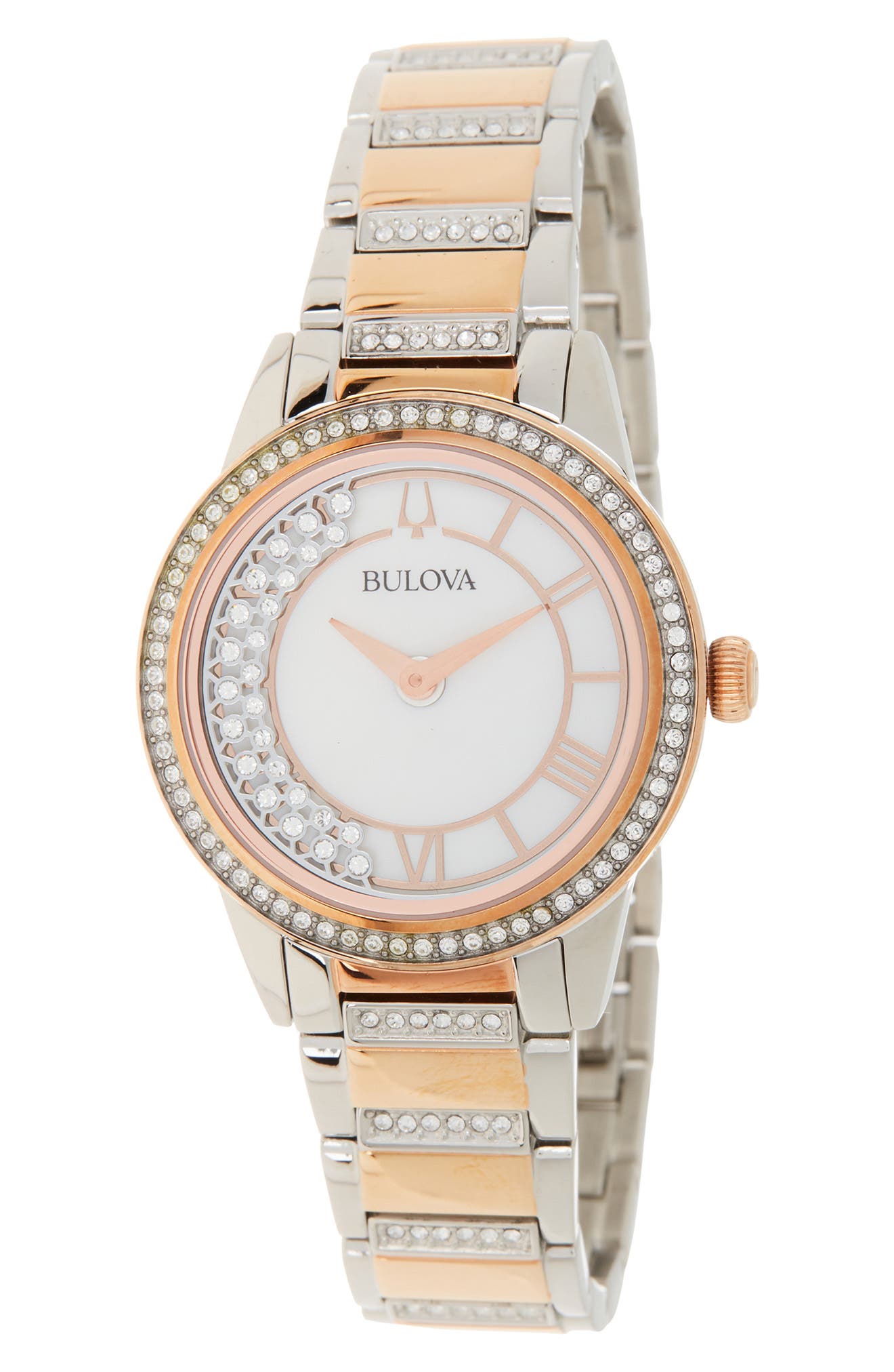 BULOVA Women's Turnstyle Crystal Accent Watch, 32.5mm (Women ...
