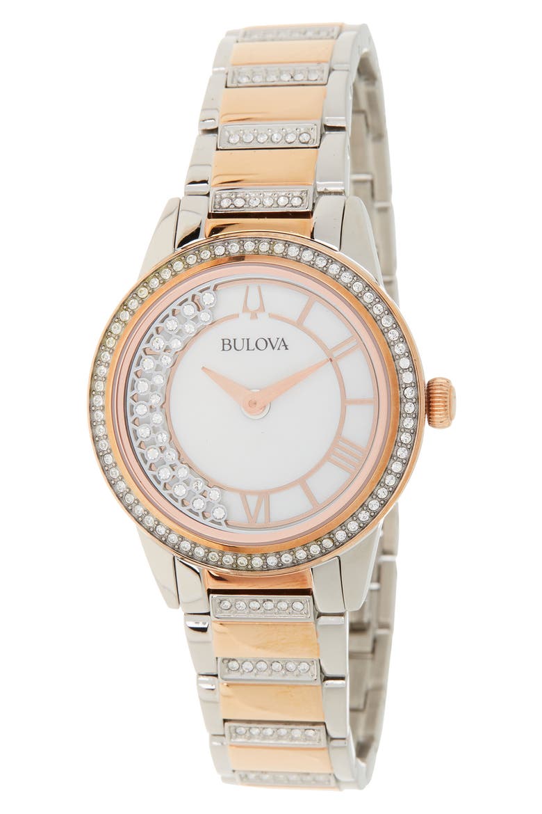 Women's Turnstyle Crystal Accent Watch, 32.5mm, Main, color, TWO-TONE