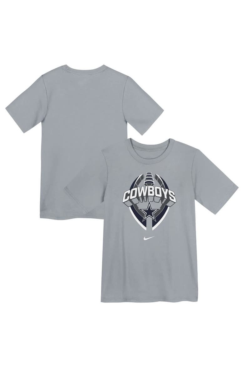 Preschool Nike Gray Dallas Cowboys Icon Legend Performance T-Shirt, Main, color, Gray