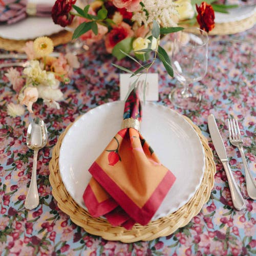 Sophie Williamson Design Napkins In Orange