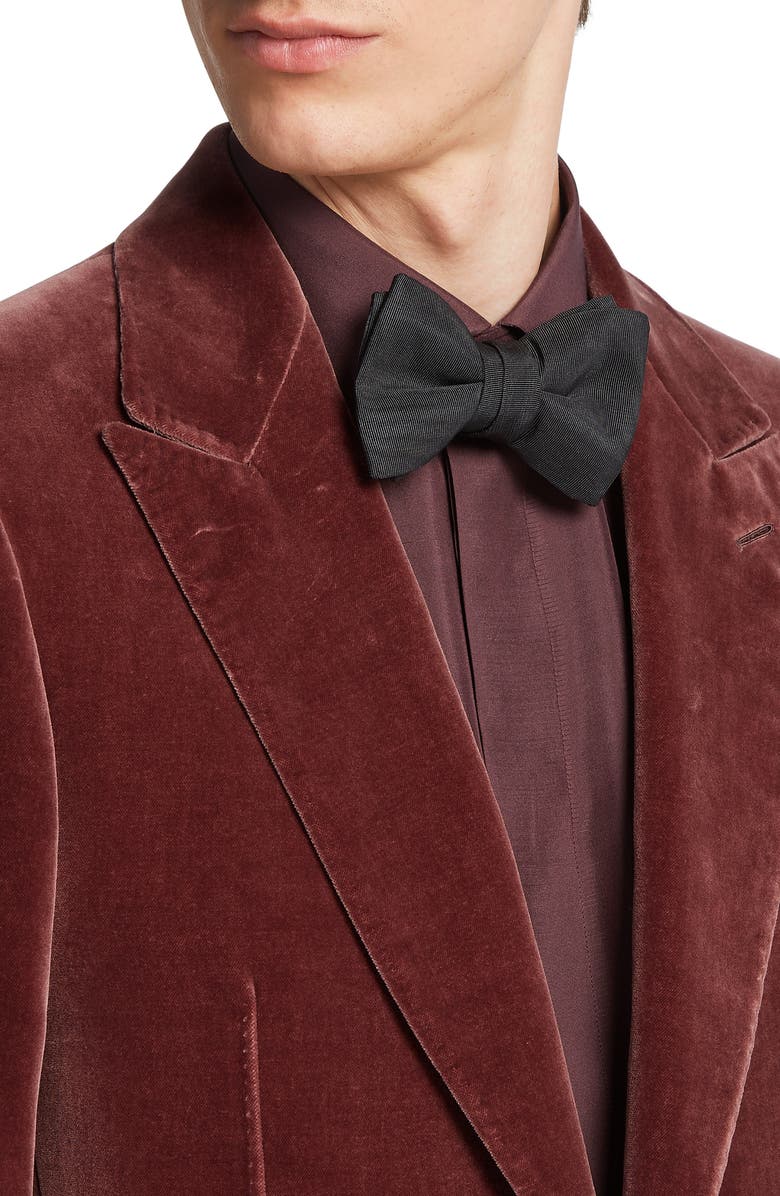 ZEGNA Couture Peak Lapel Velveteen Dinner Jacket, Alternate, color, 