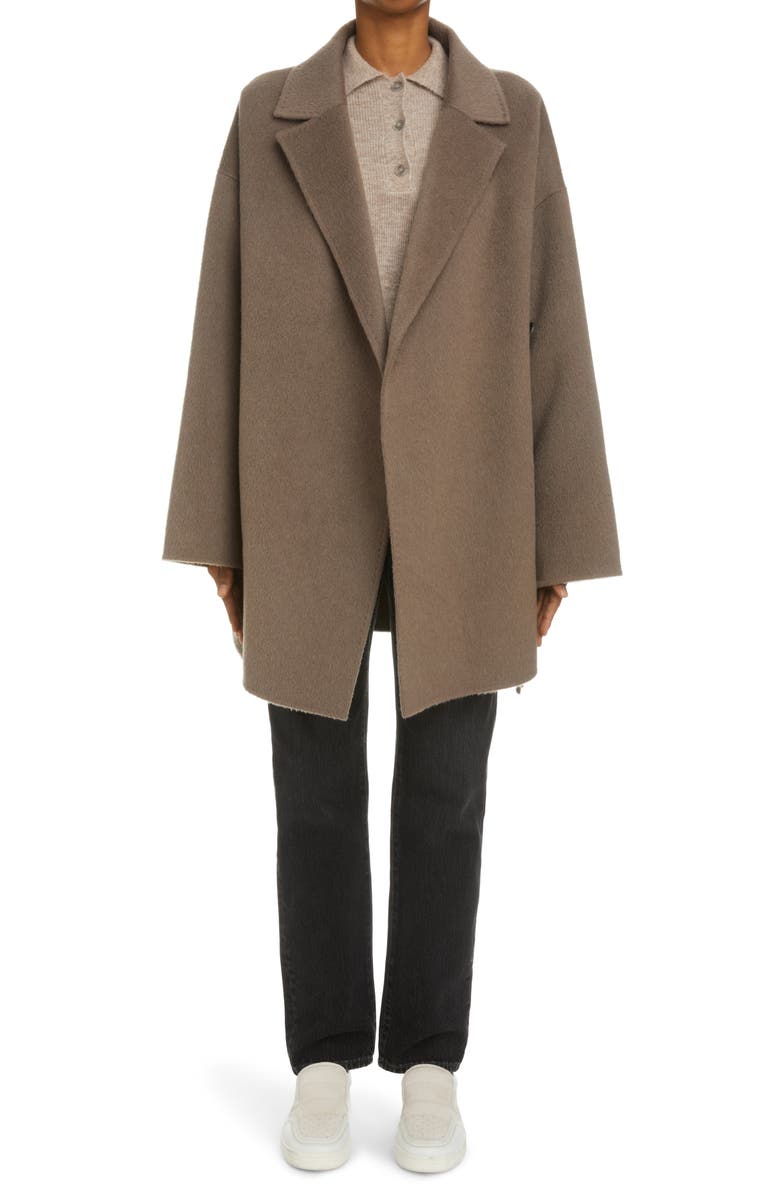 Acne Studios Oaklee Belted Wool Coat, Alternate, color,