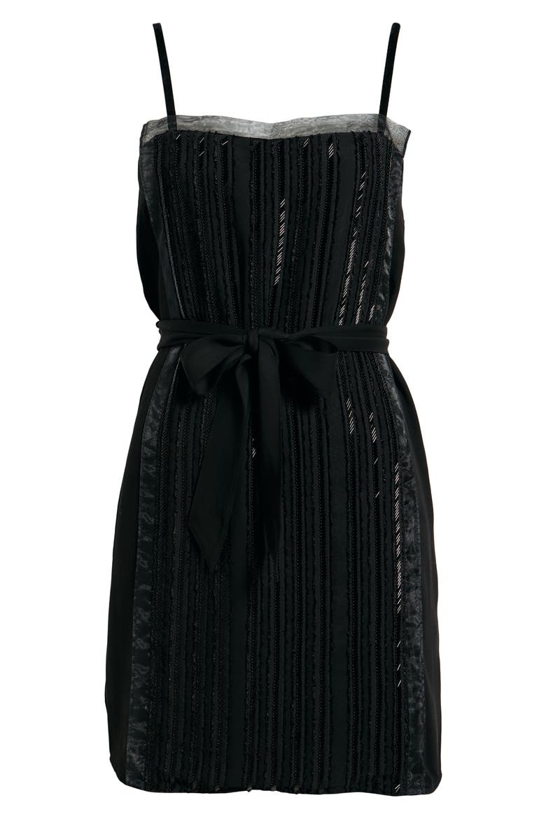 Digada Beaded Sleeveless Minidress, Alternate, color, BLACK