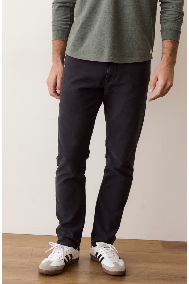 Flex Terry Slim Straight 5-Pocket Pants, Alternate, color, FADED BLACK