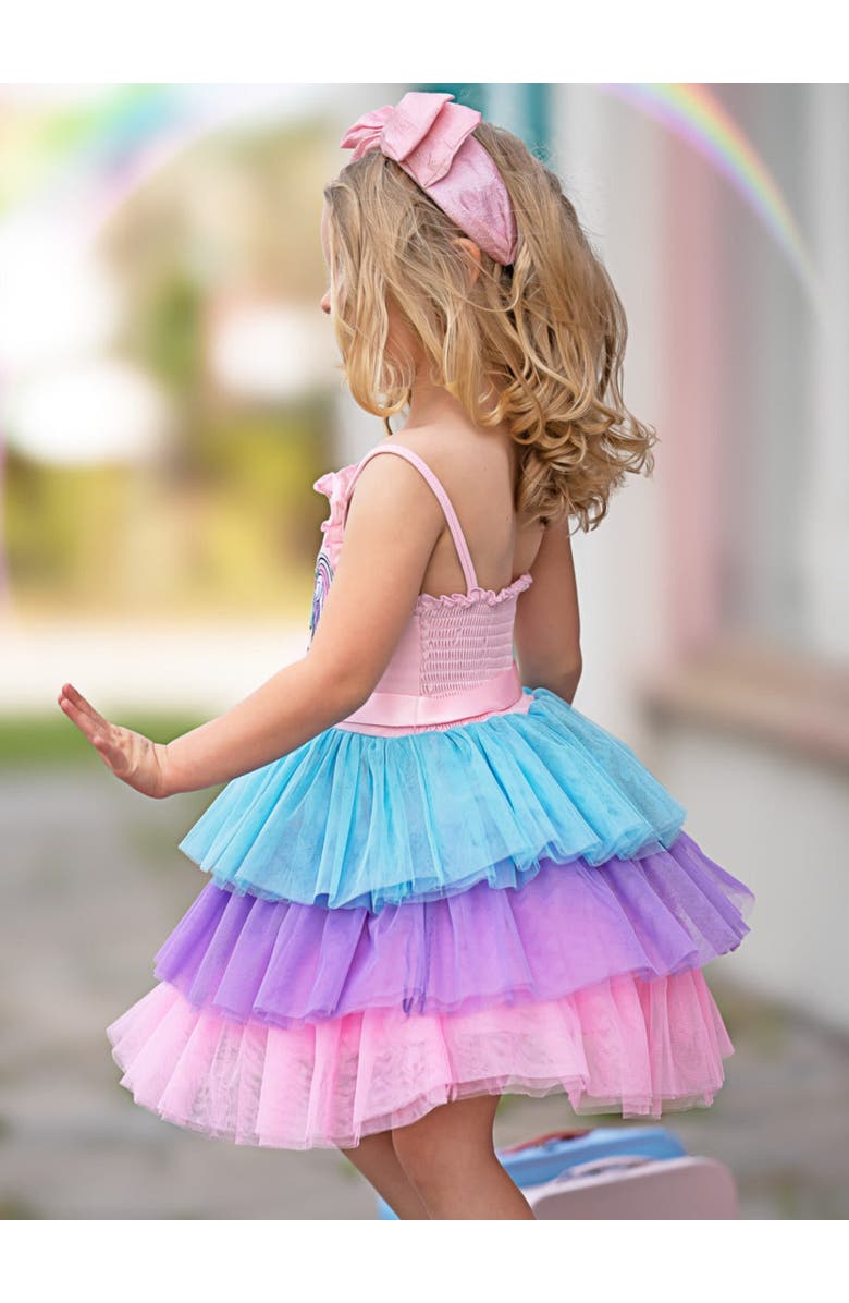 Mia Belle Girls L.O.L. SURPRISE! Unicorn Casual Tutu Dress, Alternate, color, Pink