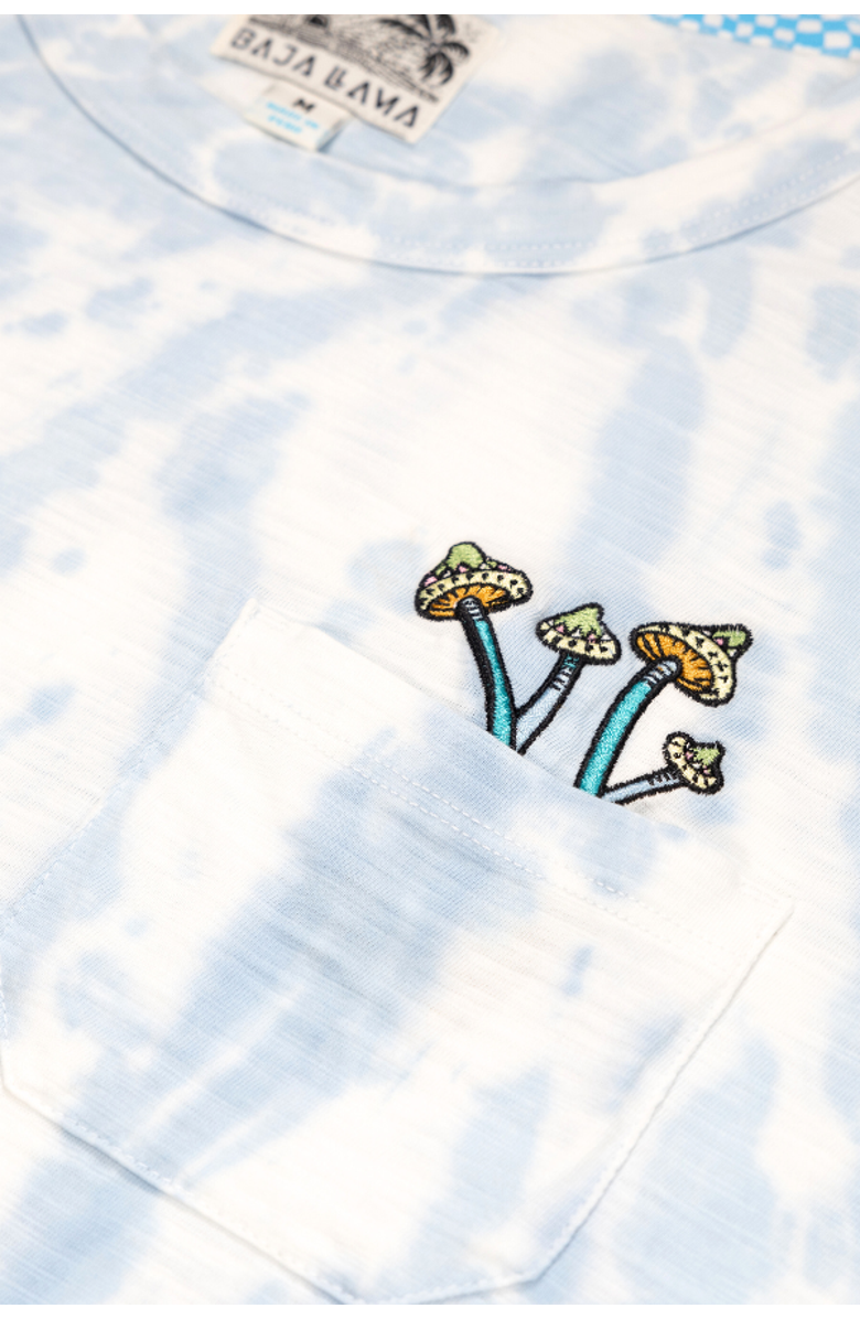 Baja Llama Trip Of A Lifetime - Slub Pima Pocket Tee, Alternate, color, Tie Dye