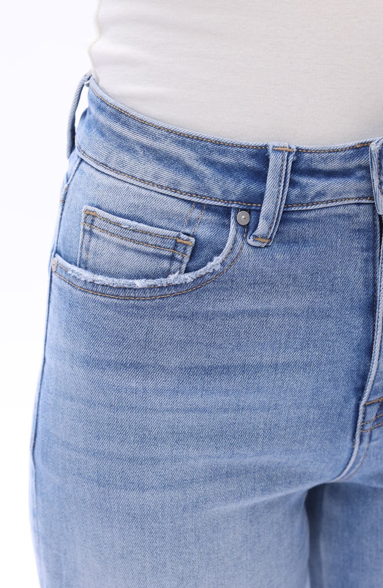 Bayeas High Waist Ankle Tapered Jeans, Alternate, color, Medium Blue