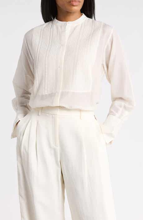 The Night Before Pintuck Button-Up Shirt
