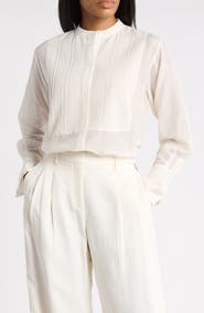 TWP The Night Before Pintuck Button-Up Shirt