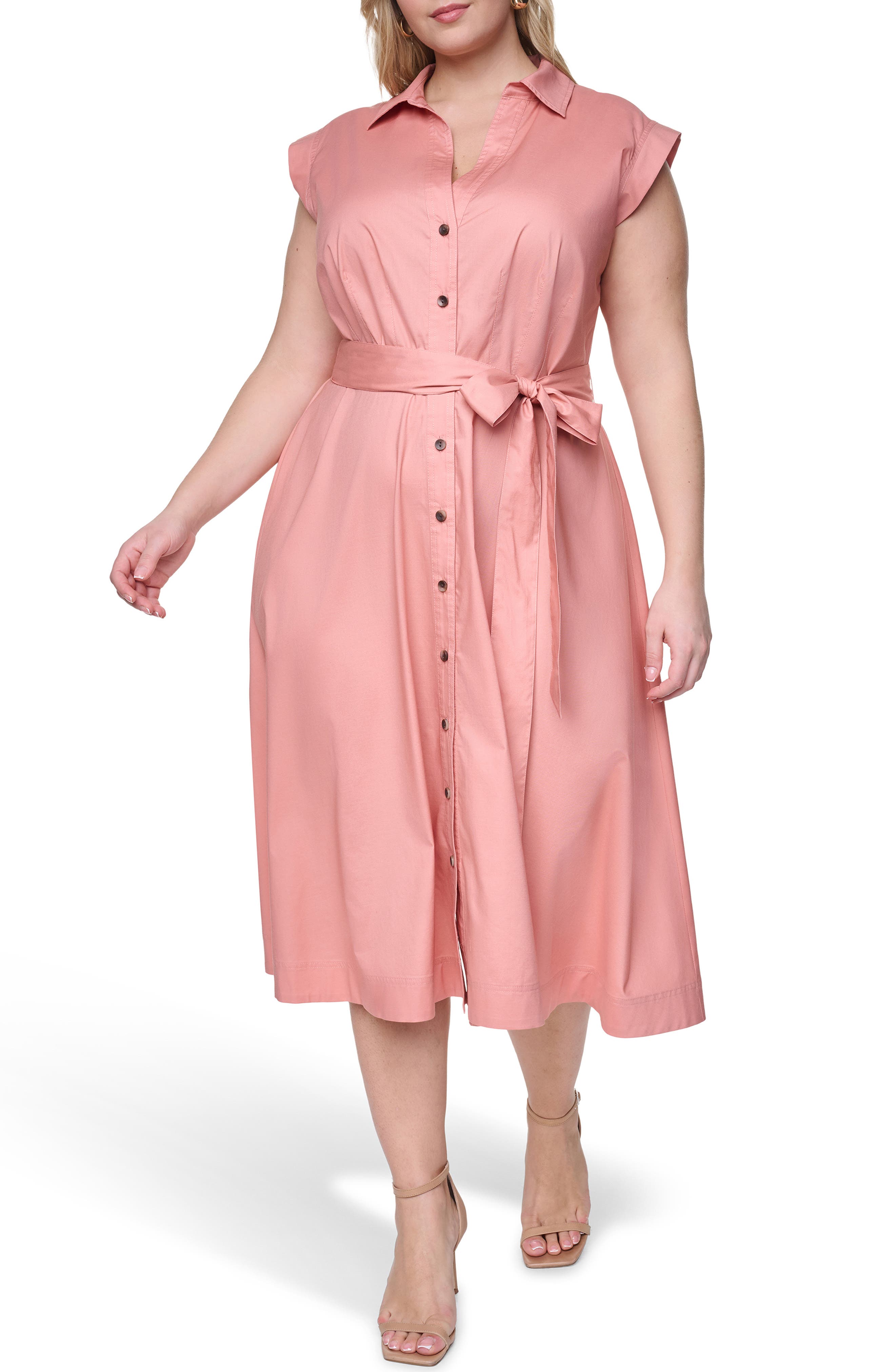 Calvin Klein Cap Sleeve Shirtdress