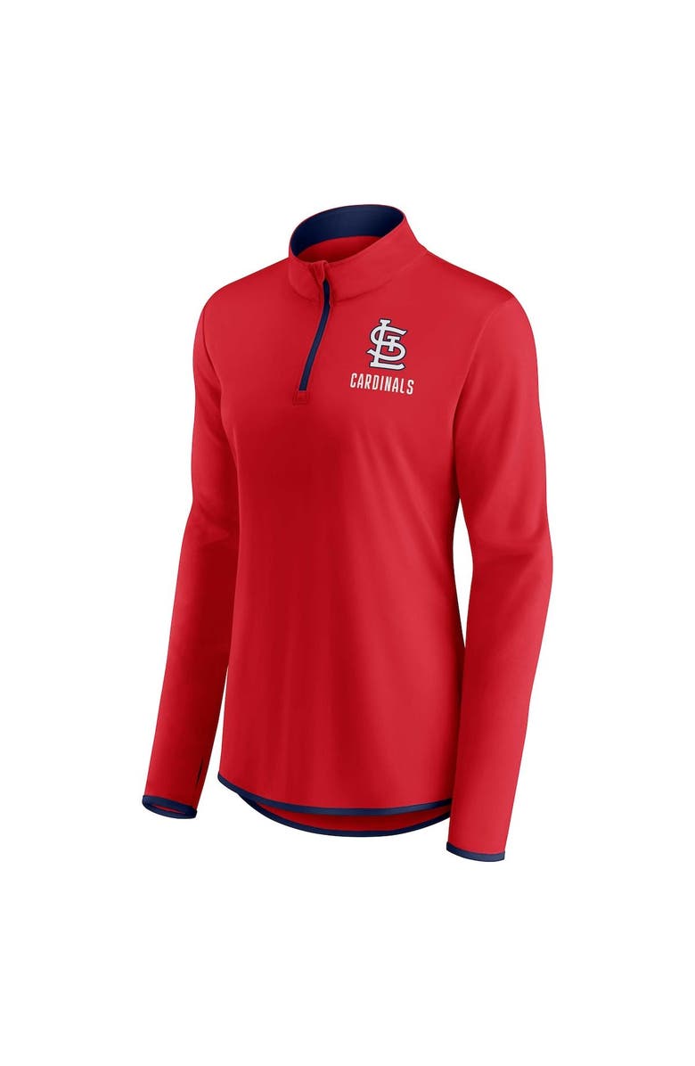 FANATICS Women's Fanatics Branded Red St. Louis Cardinals Worth The Drive Quarter-Zip Jacket, Alternate, color, Red