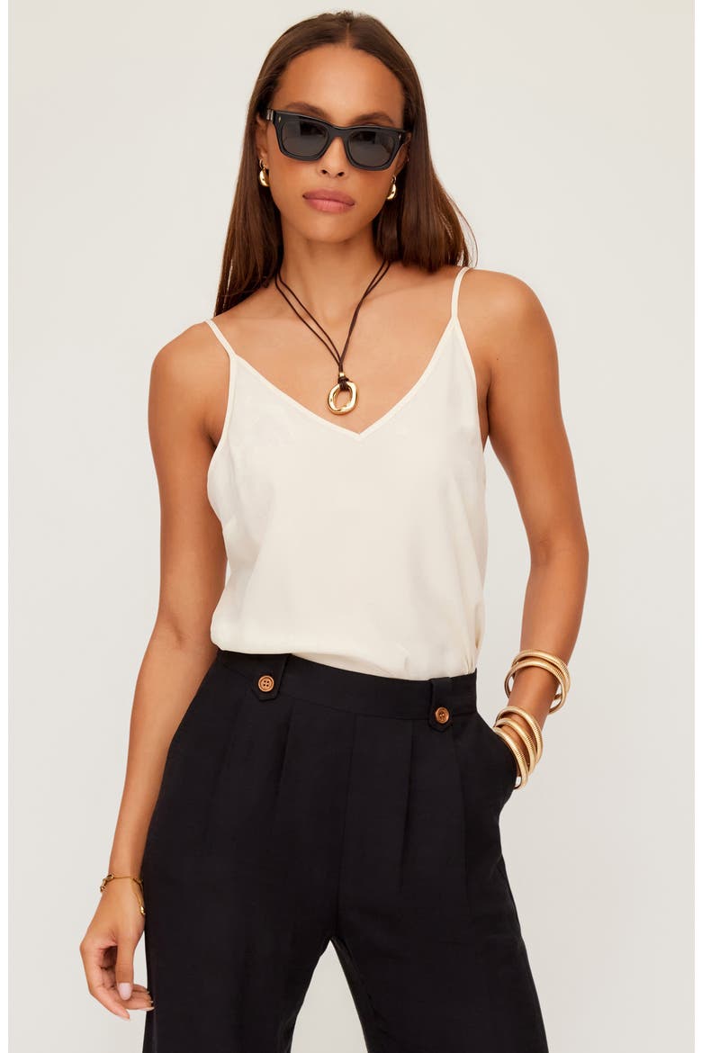 Carys Silk Camisole, Alternate, color, CREAM