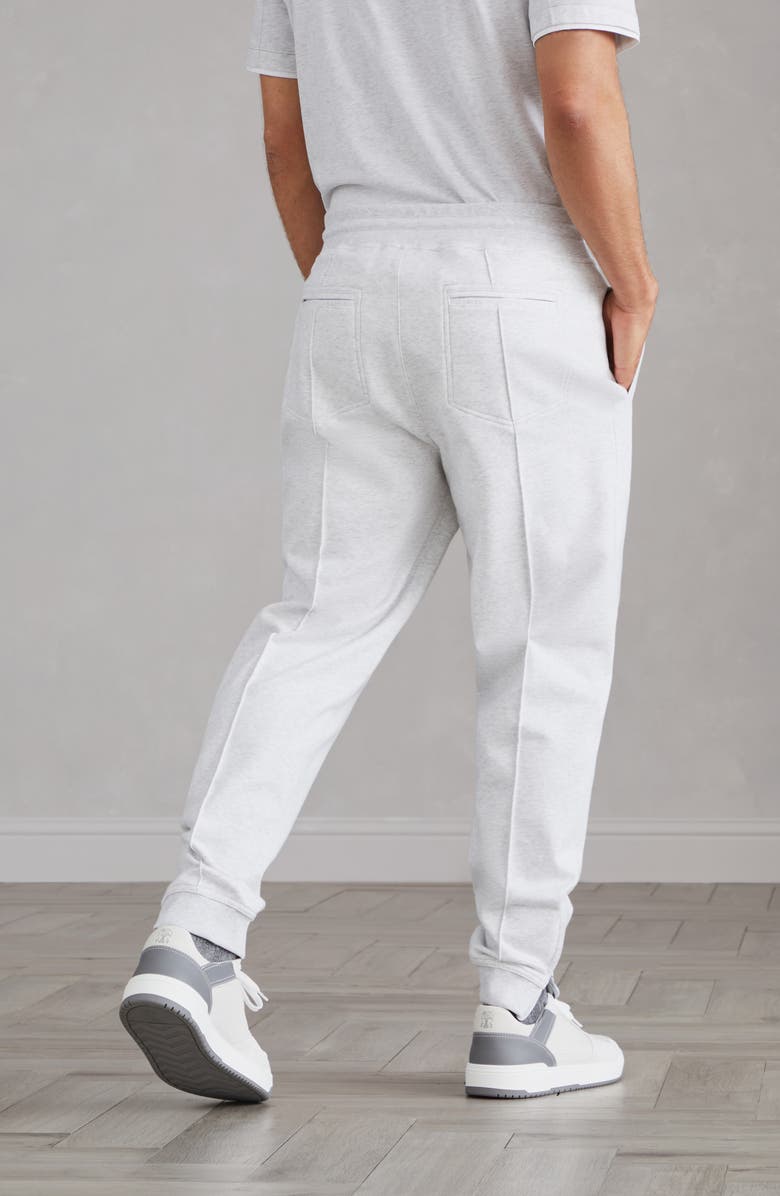 Brunello Cucinelli Techno cotton French terry trousers, Alternate, color, 