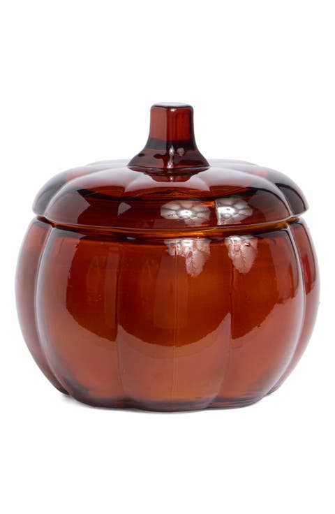 Pumpkin Spice Glass Pumpkin Candle