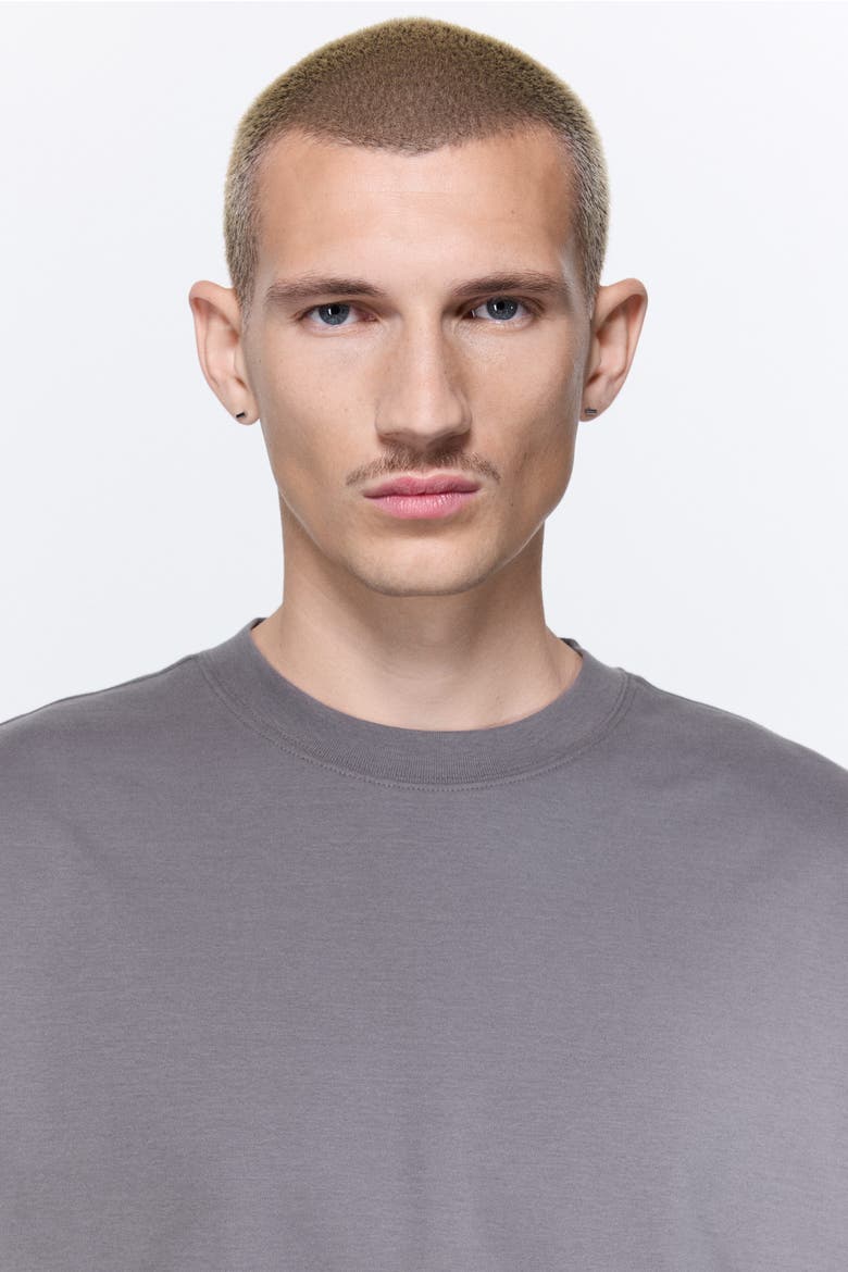 Oversized Interlock T-Shirt, Alternate, color, Gray