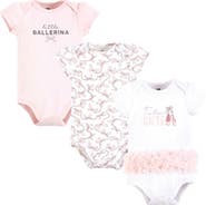 Hudson Baby Essential Three-Piece Set of Cotton Bodysuits