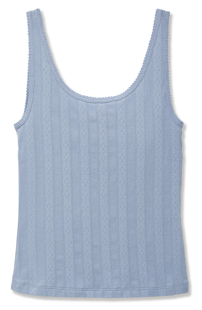 Petite Plume Pima Cotton Pointelle Sleep Tank, Main, color, 