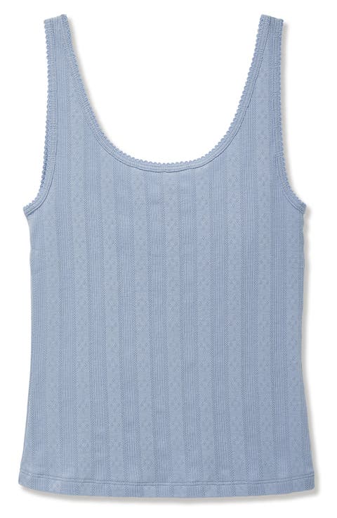 Pima Cotton Pointelle Sleep Tank