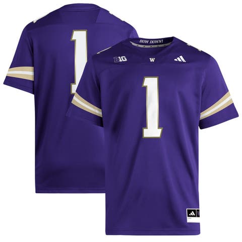 Men's adidas #1 Purple Washington Huskies Premier Jersey