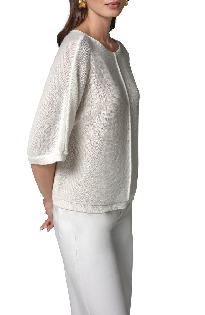 Donna Karan New York Dolman Sleeve Ballet Neck Sweater, Alternate, color, Limoncello