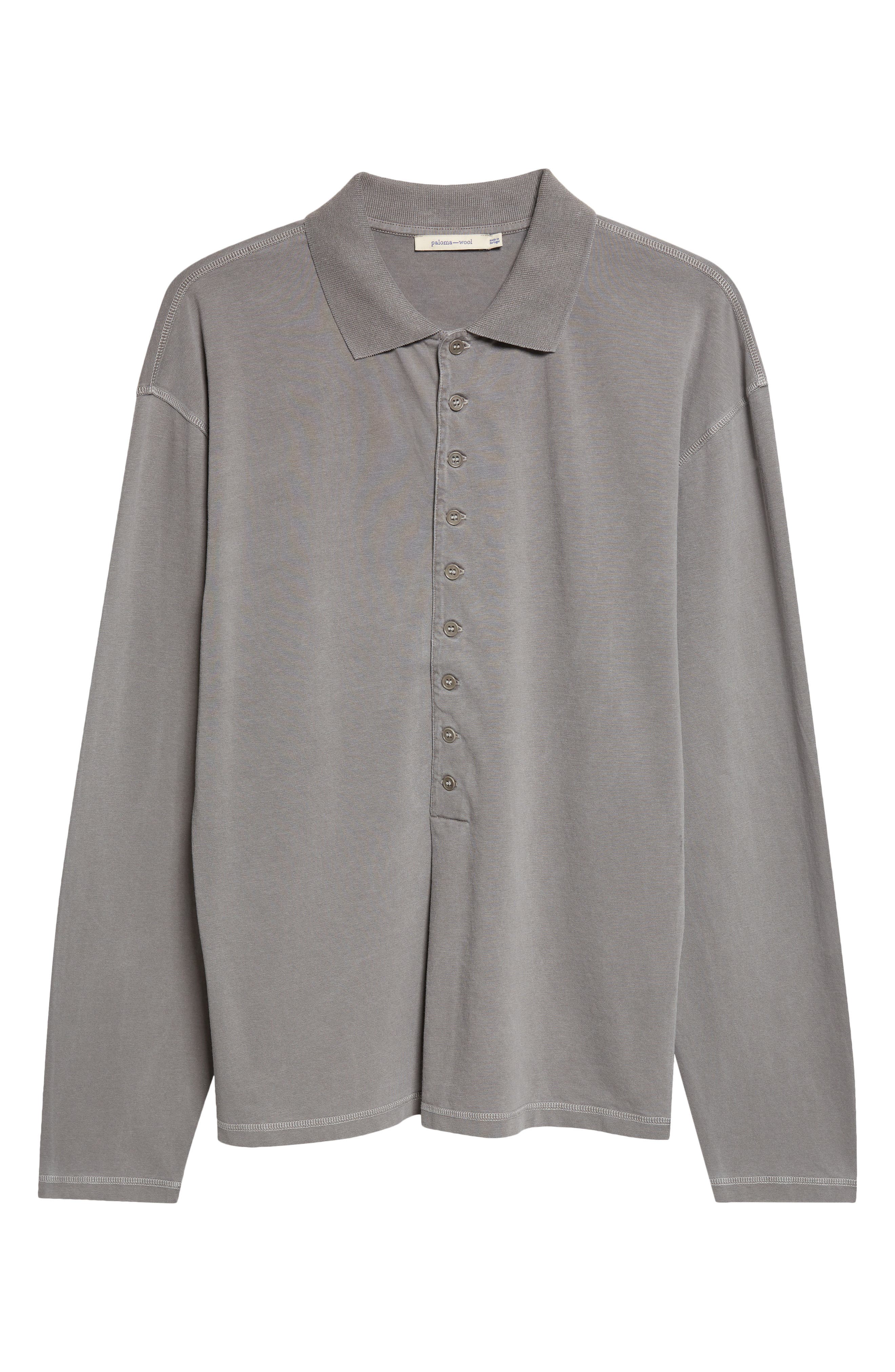 Paloma Wool Mori Long Sleeve Organic Cotton Polo (Women) | Nordstrom
