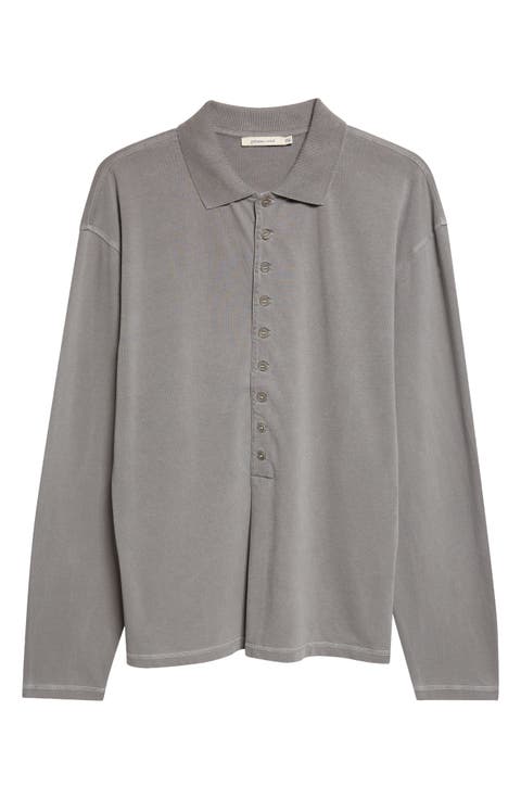 Mori Long Sleeve Organic Cotton Polo
