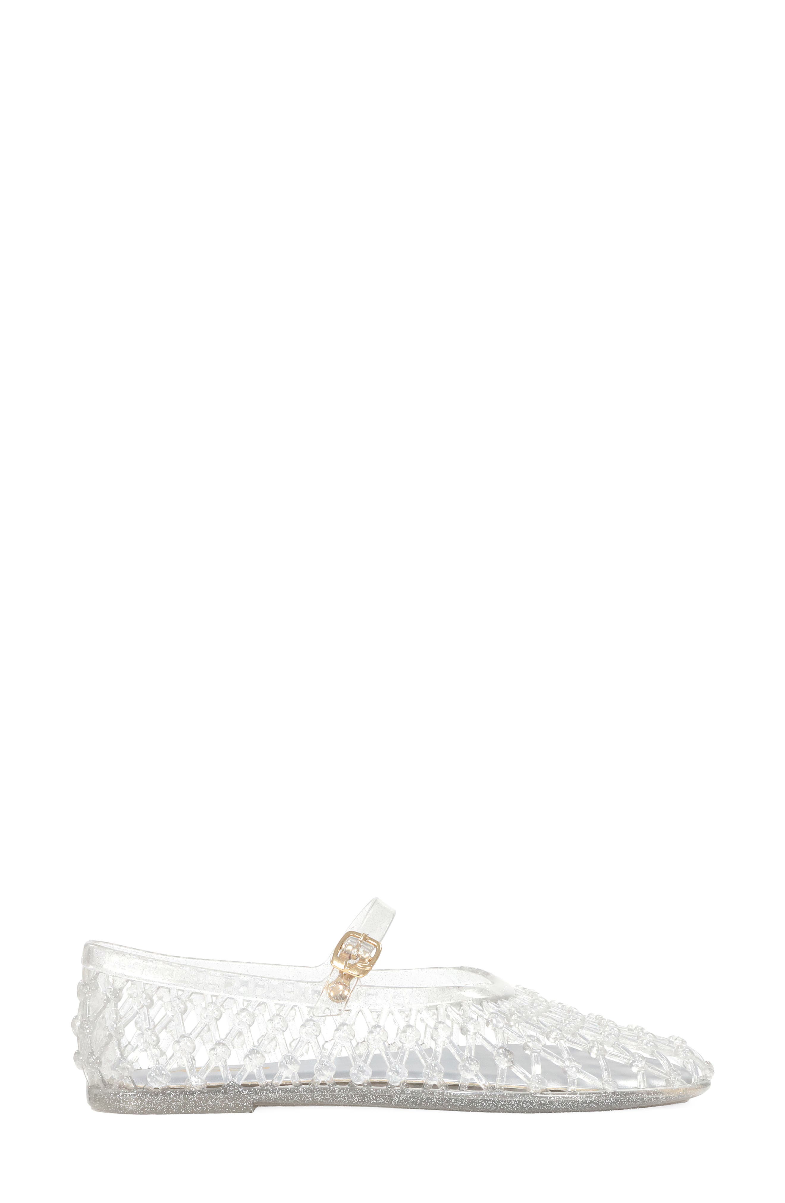 Angelica Mary Jane Jelly Flat, Alternate, color, SILVER GLITTER CRYSTAL