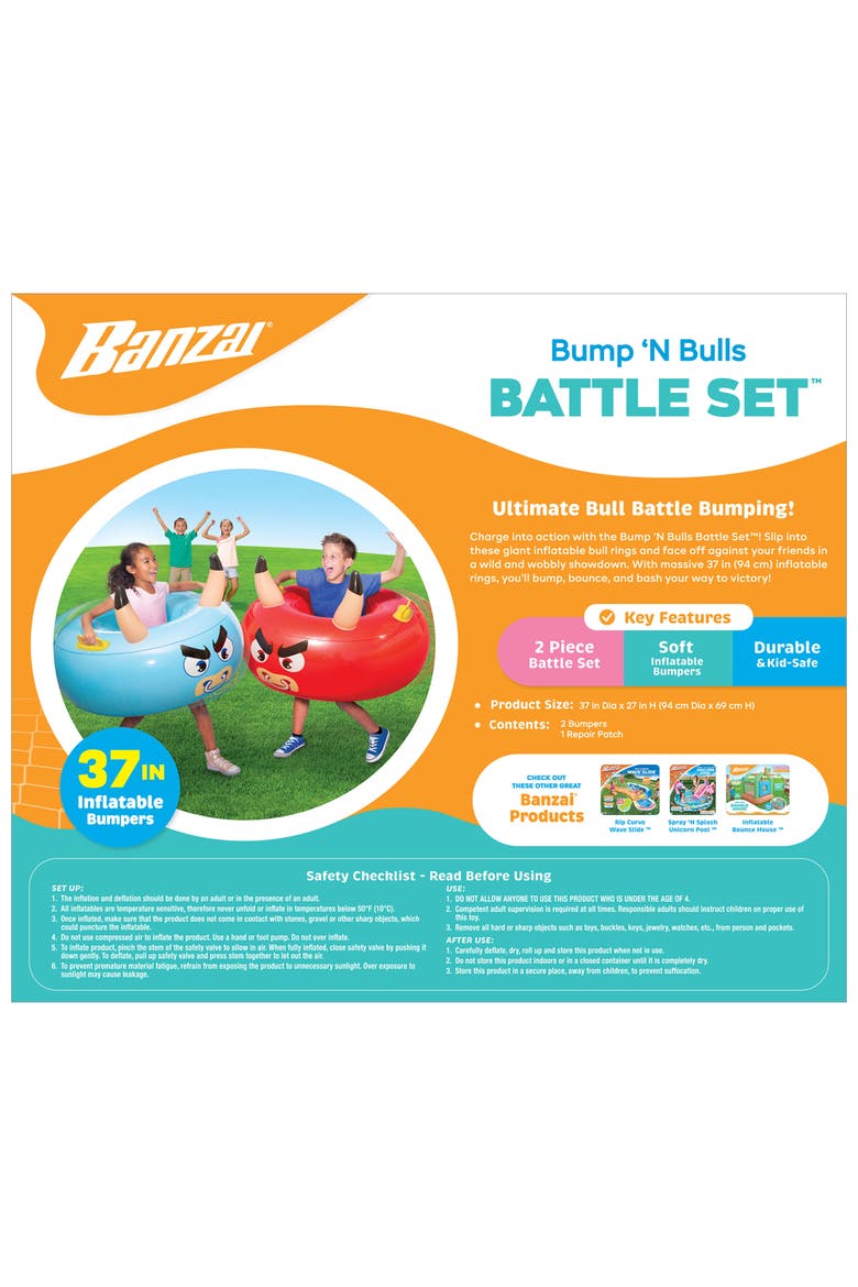 2 Inflatable Body Bumper Toys, Alternate, color, Multicolored