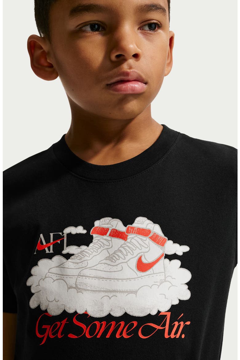 Kids' AF1 Vibes Graphic T-Shirt, Alternate, color, BLACK