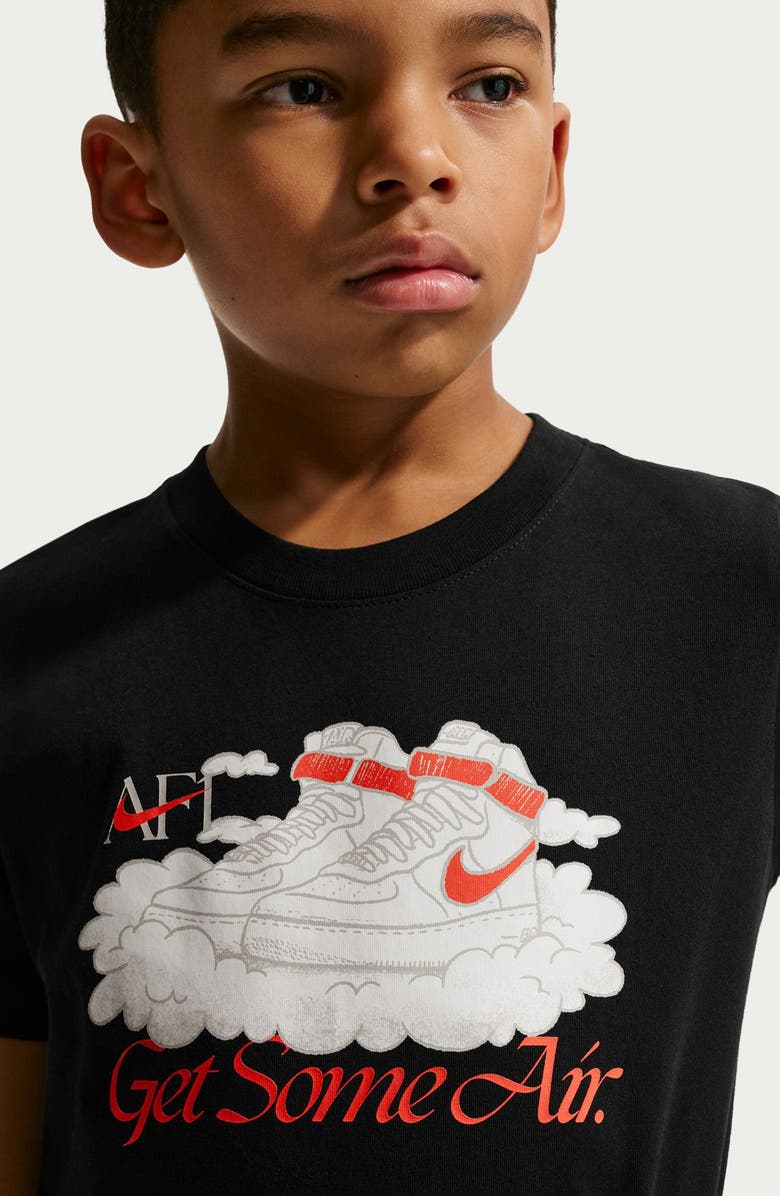 Nike Kids' AF1 Vibes Graphic T-Shirt, Alternate, color, Black