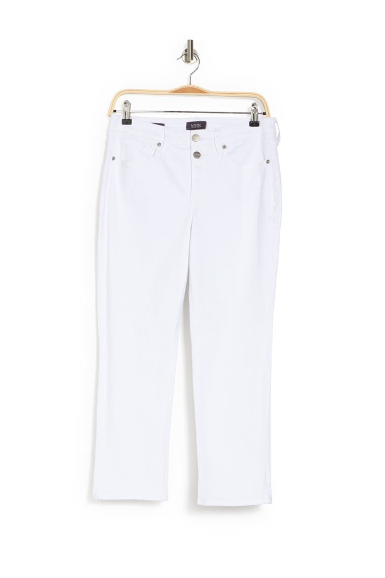Sheri Mock Fly Stretch Ankle Jeans, Alternate, color, OPTIC WHITE