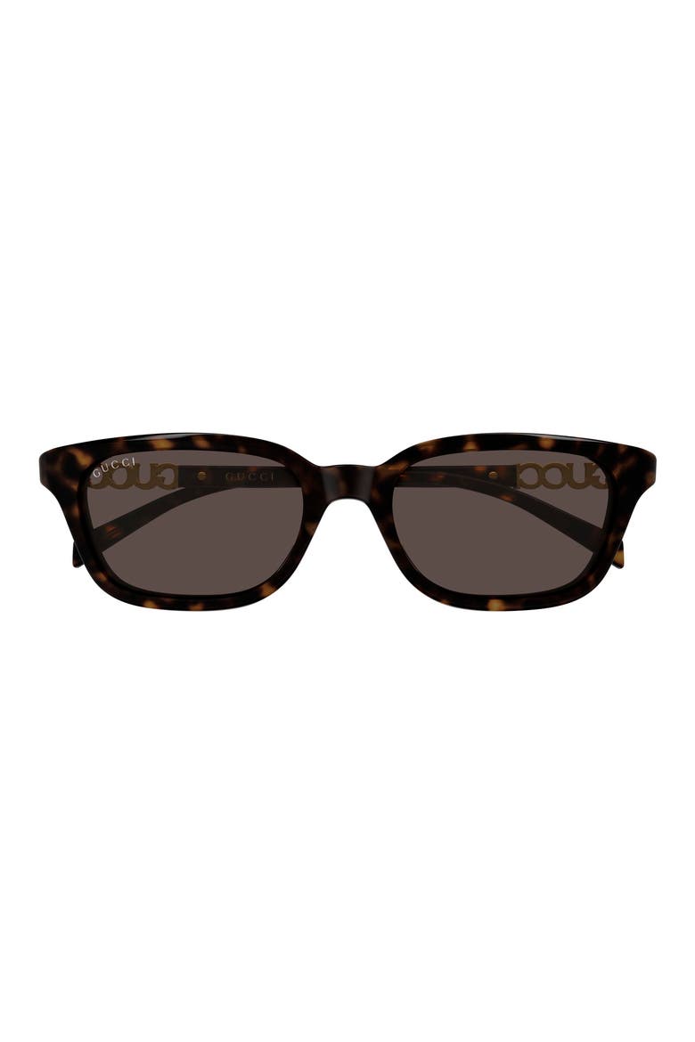 GG2208S 53mm Gradient Rectangular Sunglasses, Main, color, HAVANA