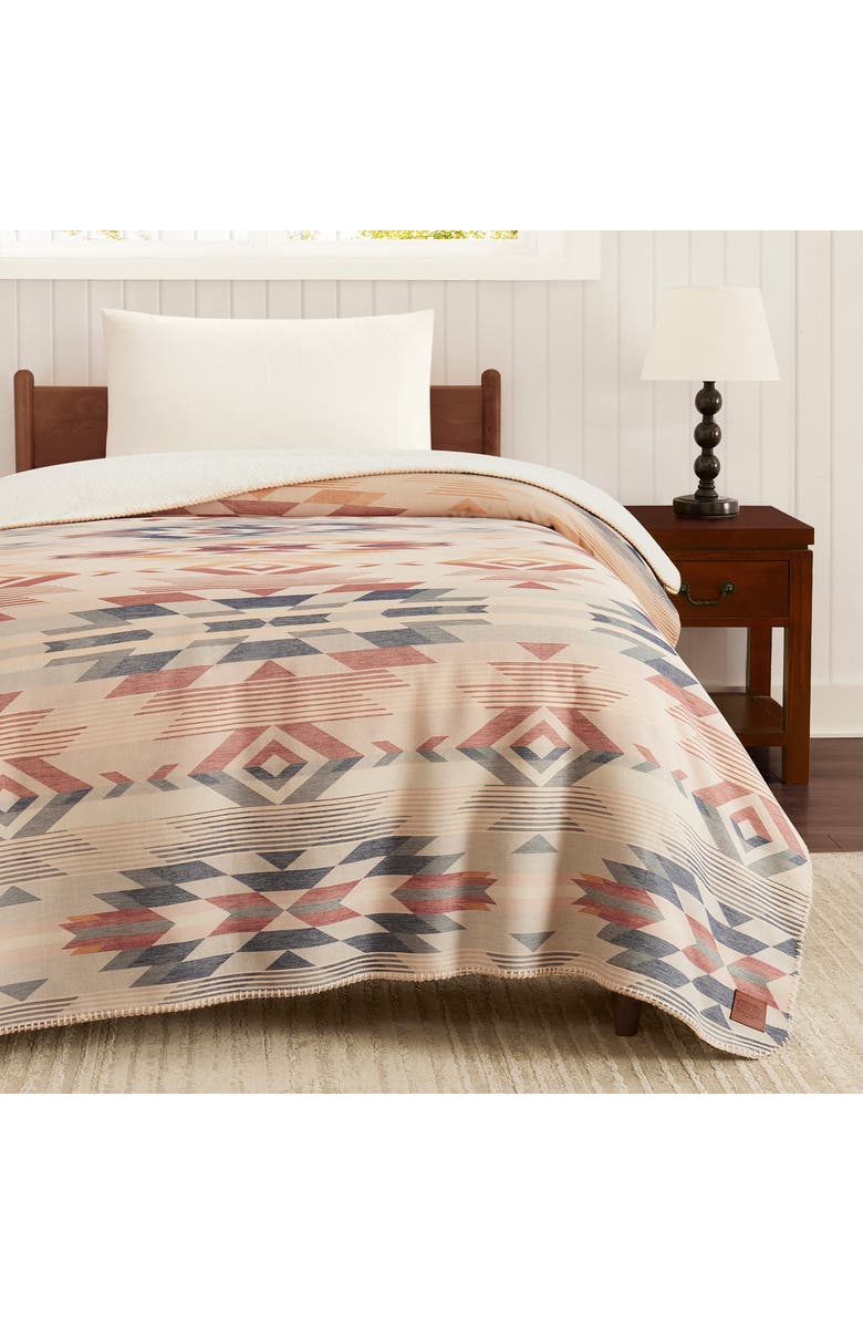 Pendleton Wyeth Fall Cotton Blanket, Alternate, color, Fog