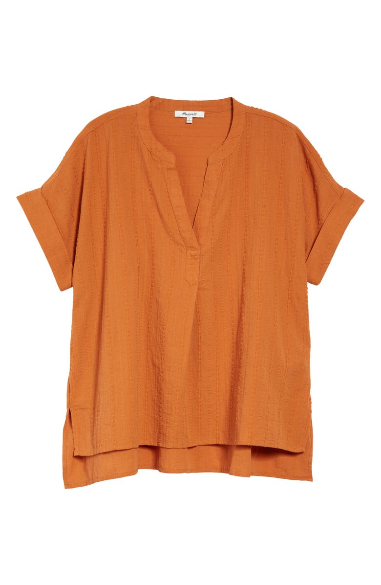 Madewell Short Sleeve Cotton Blouse, Main, color,